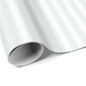 Serene Mint Minimalist Stripes Geschenkpapier (Rolleneckpunkt)
