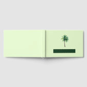 Serene Mint Tropical Palm Tree Gästebuch (Voll)