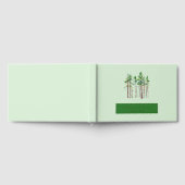 Serene Mint Watercolor Pine Trees Gästebuch (Voll)