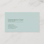 Serene Misty Lake Pale Pink Rose Floral Crescent Visitenkarte (Rückseite)