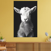 Serene Monochromatic Baby Goat Portrait Leinwanddruck (Insitu (Wohnzimmer))