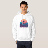 Serene Montabeach Minimalistisch Ocean Kreatives T Hoodie (Vorne ganz)