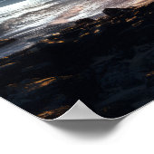 Serene Moon am Nachtposter | Naturschutzmauer Poster (Ecke)