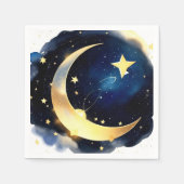 Serene Moon and Stars Delight Boy Baby Dusche Serviette (Vorderseite)