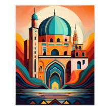 Serene Moschee unter dem Sonnenuntergang: KulturPr