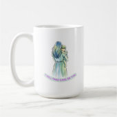 Serene Mother & Child Watercolor Embrace T - Shirt Kaffeetasse (Links)