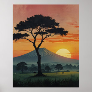 Serene Mount Fuji Landscape Poster