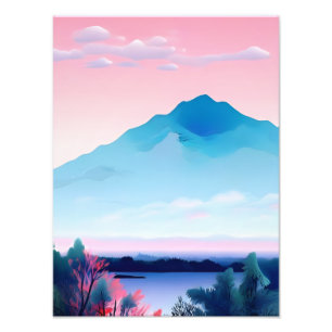 Serene Mountain Lake at Dawn Fotodruck