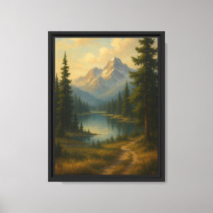 Serene Mountain Lake bei Sonnenaufgang Leinwand Lu