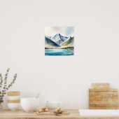 Serene Mountain Lake Poster (Küche)