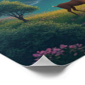 Serene Mountain Lake Poster (Ecke)