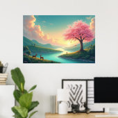 Serene Mountain Lake Poster (Heimbüro)