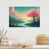 Serene Mountain Lake Poster (Küche)