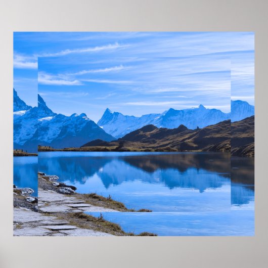 Serene Mountain Landschaft mit fließendem Fluss Poster (Vorne)