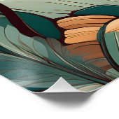 Serene Mountain River - Stille Natur Art Poster (Ecke)