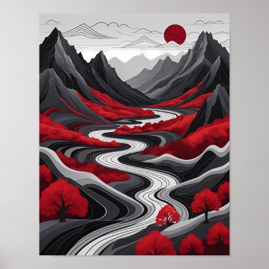 Serene Mountain Serenity Poster (Vorne)