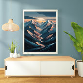 Serene Mountain Sunset Poster