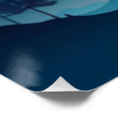 Serene Mountain Sunset View Poster (Ecke)