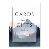 Serene Mountain Thank You Card Tischnummer (Rückseite)