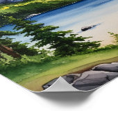 Serene Mountain und Trees Poster (Ecke)