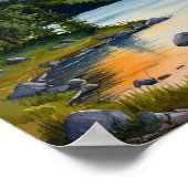 Serene Mountain und Trees Poster (Ecke)