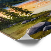 Serene Mountain und Trees Poster (Ecke)