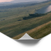 Serene Mountain Valley Lake at Pastel Sunset Poster (Ecke)