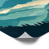 Serene Mountain Vista Sunset Poster (Ecke)