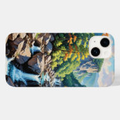 Serene Mountain Waterfall Landschaft Case-Mate iPhone Hülle (Rückseite (Horizontal))