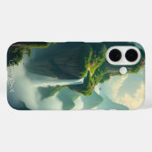 Serene Mountain Waterfall Landschaft Case-Mate iPhone Hülle (Rückseite (Horizontal))