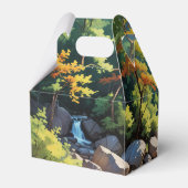 Serene Mountain Waterfall Landschaft Geschenkschachtel (Rückseite)
