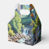 Serene Mountain Waterfall Landschaft Geschenkschachtel (Vorderseite)
