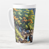 Serene Mountain Waterfall Landschaft Milchtasse (Linke Ecke)