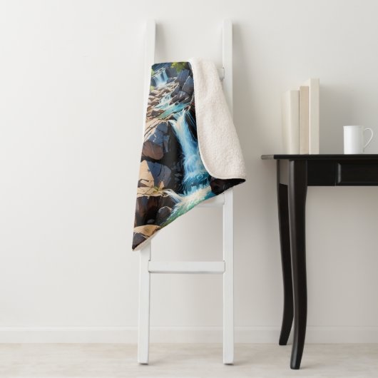 Serene Mountain Waterfall Landschaft Sherpadecke (Beispiel)