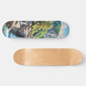 Serene Mountain Waterfall Landschaft Skateboard (Horizontal)
