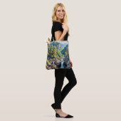 Serene Mountain Waterfall Landschaft Tasche (Am Model)