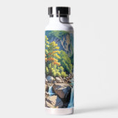 Serene Mountain Waterfall Landschaft Trinkflasche (Links)