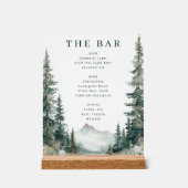 Serene Mountain Wedding Acrylschild (Vorderseite)