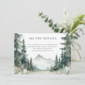 Serene Mountain Wedding Begleitkarte (Stehend Vorderseite)