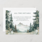 Serene Mountain Wedding Begleitkarte (Vorne/Hinten)