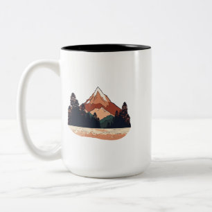 Serene Mountain Zwei-Tone Tasse - 15 oz