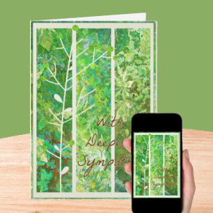 Serene Nature Art Sympathy Card Karte