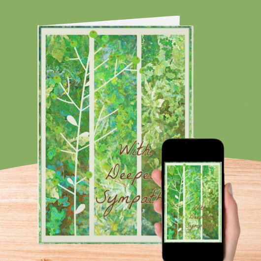 Serene Nature Art Sympathy Card Karte