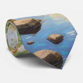 Serene Nature Scene Krawatte (Gerollt)
