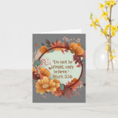 Serene Nature Strawflower Wreath Religious Blank Karte (Gelbe Blume)