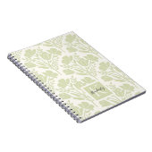 Serene Neutral Florals Mit Monogramm Notizblock (Rechte Seite)