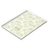 Serene Neutral Florals Mit Monogramm Notizblock (Linke Seite)