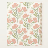 Serene neutrale Blumen mit Monogramm Planer (Rückseite)