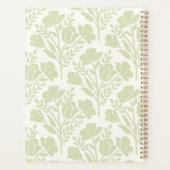 Serene Neutrale Blumen Monogramm Planer (Rückseite)