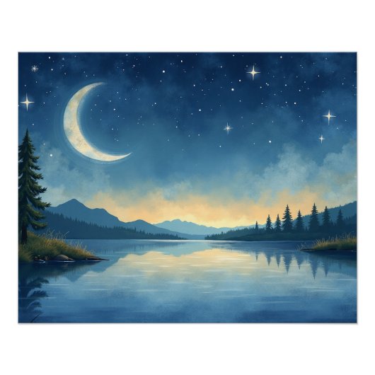Serene Nightscape Poster (Vorderseite)